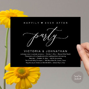 We Tied The Knot, Wedding Elopement Dinner Party Invitation