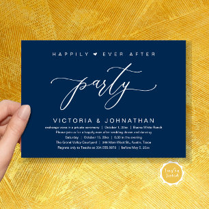 We Tied The Knot, Wedding Elopement Dinner Party Invitation