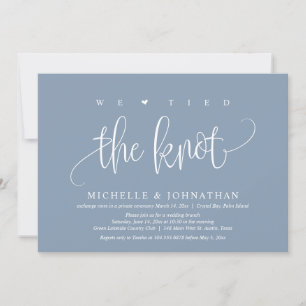 We Tied The Knot, Wedding Elopement Party Invitation