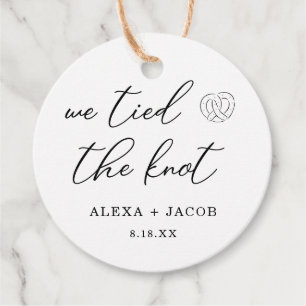 We Tied the Knot Wedding Favour Tag