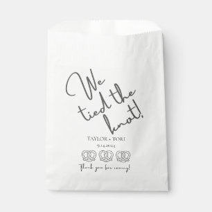 We tied the knot! Wedding Late Night Pretzel Bites Favour Bags
