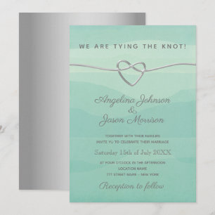 We Tied The Knot Wedding Reception Invitation