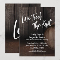 We Tied the Knot Wine Barrel Wedding Reception