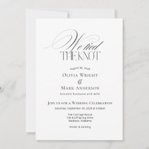 We tied the Knot with Photo Wedding Reception Invitation