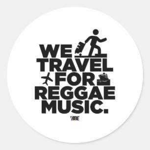 We Travel For Reggae Music Sticker 