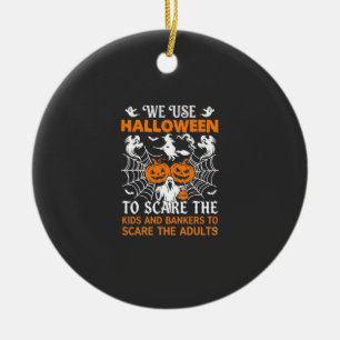 We Use Halloween Scare Ghost Pumpkins Witch Spider Ceramic Tree Decoration