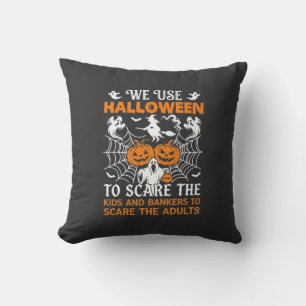 We Use Halloween Scare Ghost Pumpkins Witch Spider Cushion