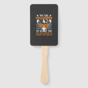 We Use Halloween Scare Ghost Pumpkins Witch Spider Hand Fan