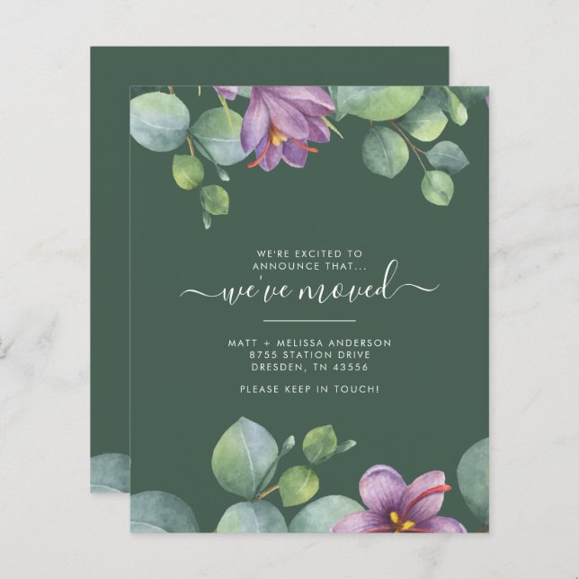 We’ve Moved Budget Eucalyptus Succulent Moving (Front/Back)