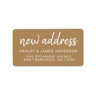 We’ve Moved Classic Apple Cinnamon New Address Label