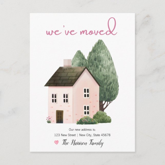 We’ve Moved New Home Announcement Postcard (Front)