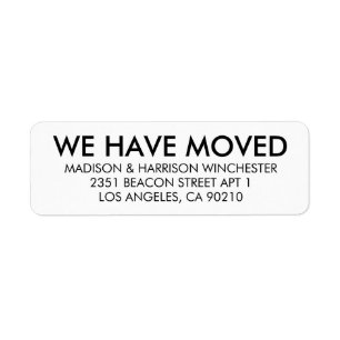 We’ve moved simple modern black and white custom