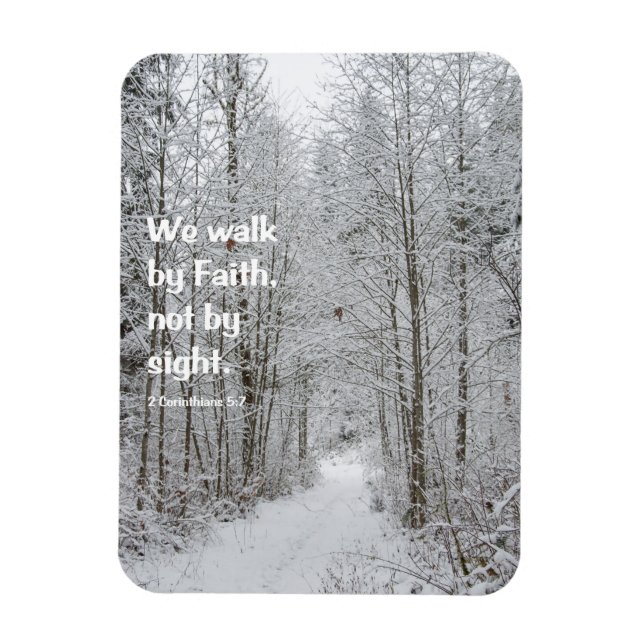 We Walk By Faith Magnet (Vertical)