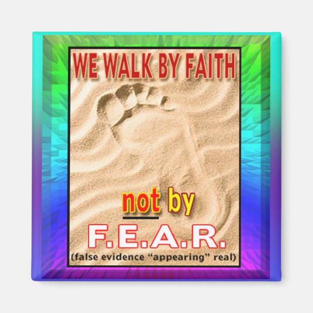 We Walk By Faith Magnet (Front)