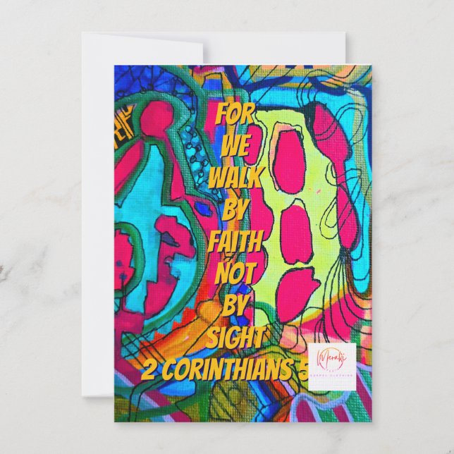 We walk by faith not by sight  card (Front)