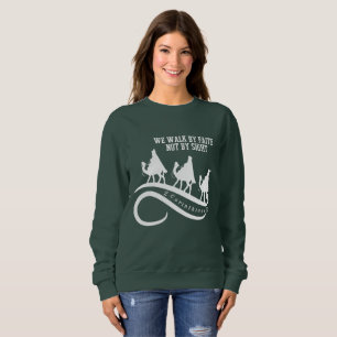 We Walk By Faith Not By Sight Christian Christmas Sweatshirt