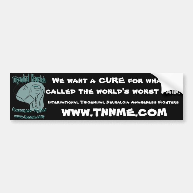 We want a CURE bumper sticker. Sticker (Front)