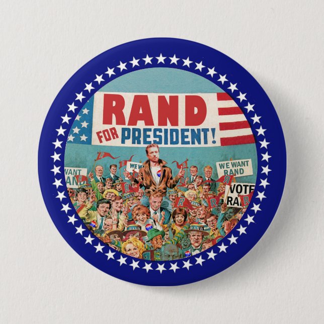 We Want Rand for President 2016 7.5 Cm Round Badge (Front)