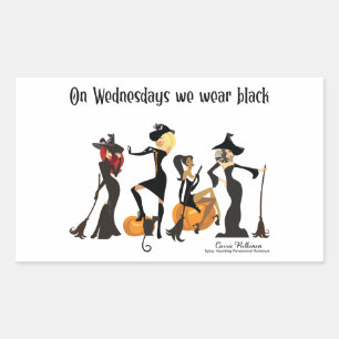 We  Wear Black Rectangular Sticker