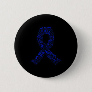 We Wear Blue November Diabetes Awareness Support S 6 Cm Round Badge