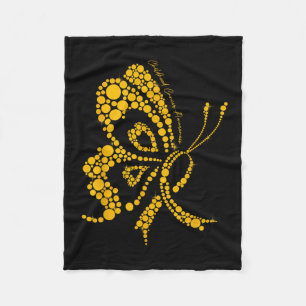 We Wear Gold For Childhood Cancer Awareness Butter Fleece Blanket