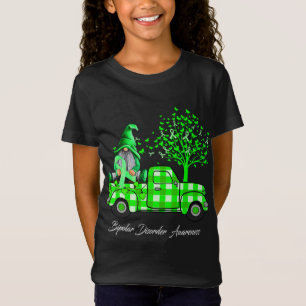 We Wear Green For Bipolar Disorder Awareness Gnome T-Shirt