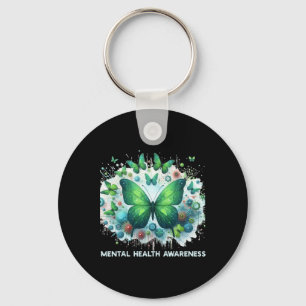 We Wear Green Mental Health Awareness Month Butter Key Ring