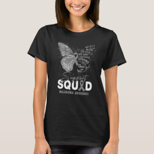 We Wear Grey Butterfly Support Melanoma Awareness T-Shirt