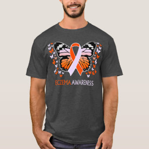 We Wear Lavender  Orange For Eczema Awareness Butt T-Shirt