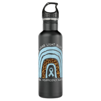 We Wear Light Blue Rainbow Adrenal Insufficiency 710 Ml Water Bottle