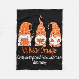 We Wear Orange For Complex Regional Pain Syndrome Fleece Blanket