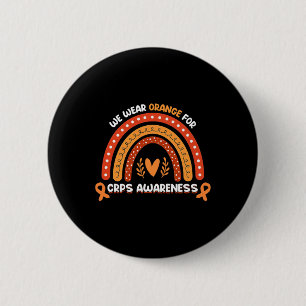 We Wear Orange For Crps Awareness Month Orange Rib 6 Cm Round Badge