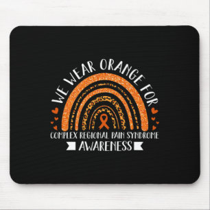 We Wear Orange For Crps Awareness Rainbow Gift  Mouse Pad