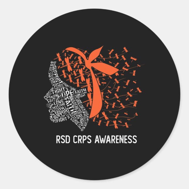 We Wear Orange For Rsd Crps Awareness 2  Classic Round Sticker (Front)