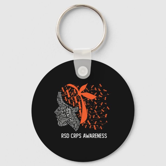 We Wear Orange For RSD CRPS Awareness 2 Key Ring (Front)