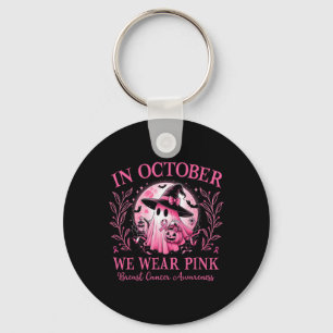 We Wear Pink Breast Cancer Awareness Halloween Gho Key Ring