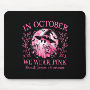 We Wear Pink Breast Cancer Awareness Halloween Gho Mouse Pad