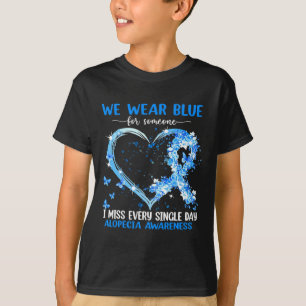 We Wear Pink For Alopecia Awareness Heart Ribbon  T-Shirt