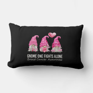 We Wear Pink Gnome Gnomies Breast Cancer Awareness Lumbar Cushion