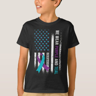 We Wear Purple And Teal  T-Shirt