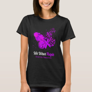 We Wear Purple Anorexia Awareness Butterfly T-Shirt