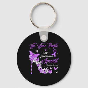 We Wear Purple Butterflies Fibromyalgia Awareness Key Ring