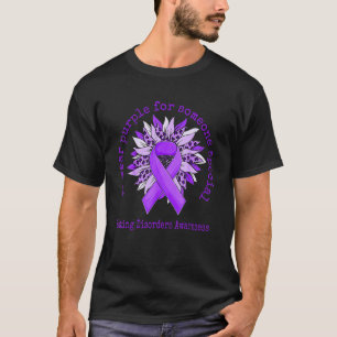 We Wear Purple Eating disorders Awareness Sunflowe T-Shirt