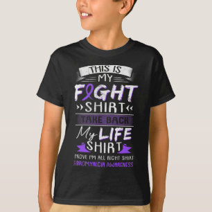 We Wear Purple Fibromyalgia Awareness Ribbon Gift  T-Shirt