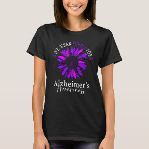 We Wear Purple For Alzheimer's Awareness Leopard S T-Shirt