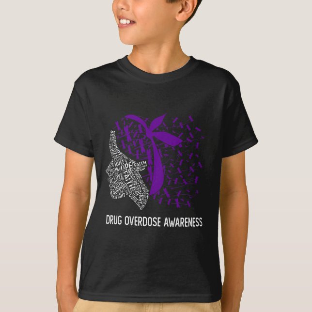 We Wear Purple For Drug Overdose Awareness 1 T-Shirt (Front)