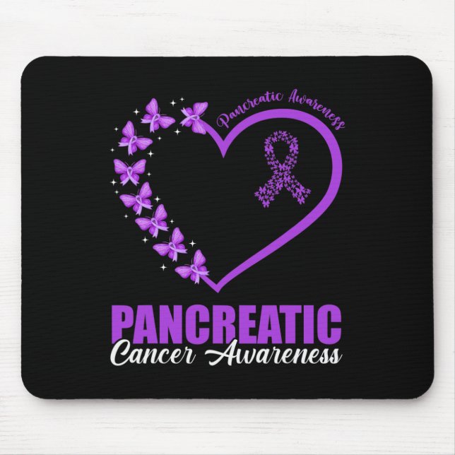 We Wear Purple For Pancreatic Cancer Awareness  Mouse Pad (Front)