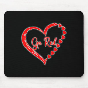 We Wear Red At February Go Red Heart Disease Aware Mouse Pad