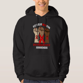 We Wear Red For Red Ribbon Week Awareness For Men, Hoodie