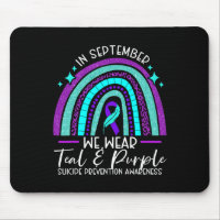 We Wear Teal And Purple Suicide Prevention Awarene